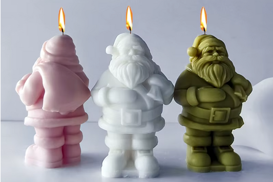 Velas en molde PAPÁ NOEL